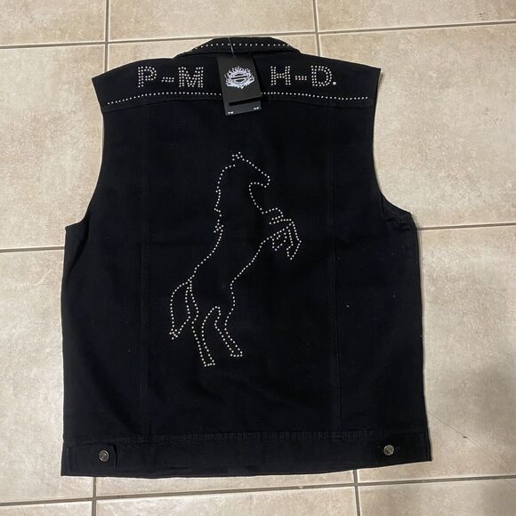 NEW Post Malone Harley Davidson Men's 2XL Studded Horsepower Vest Motorcycle